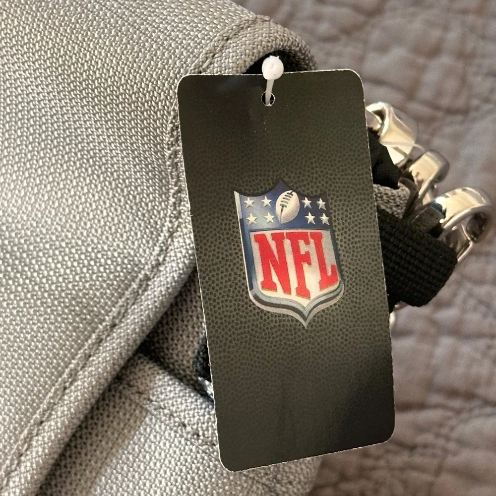 NEW, NFL Las Vegas Raiders Messenger Diaper Bag Backpack Silver Gray LMS1N-122